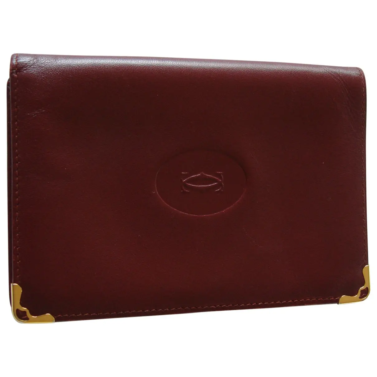 Burgundy Leather Small bag Cartier