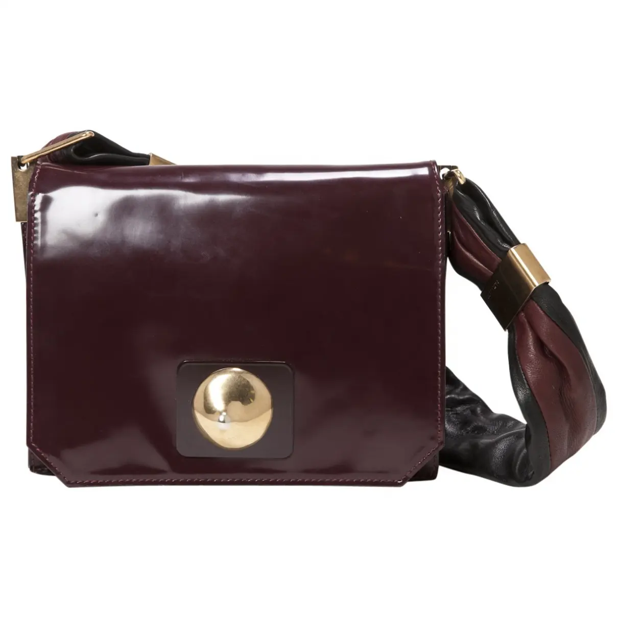 Burgundy Leather Handbag Sonia Rykiel