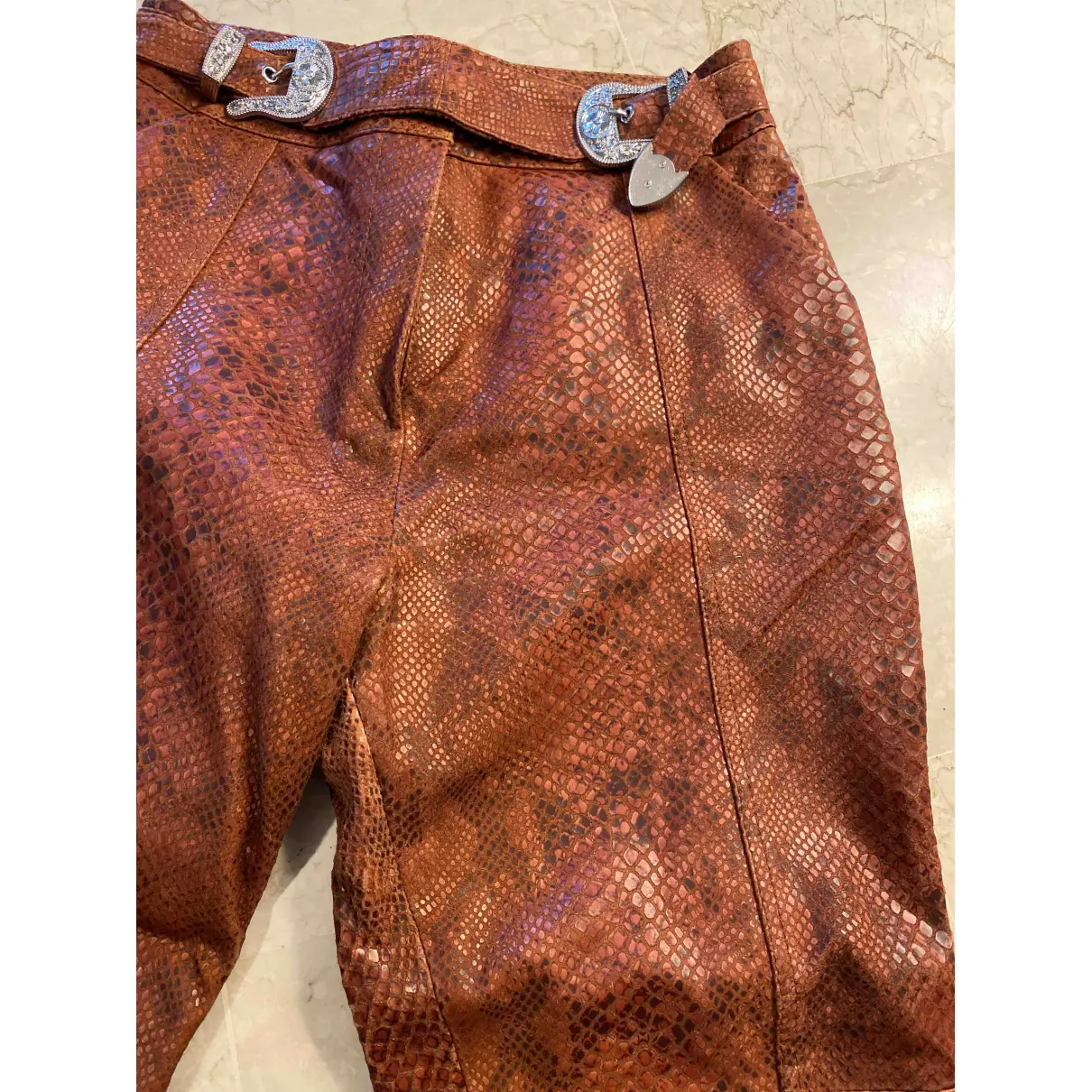 Spring Summer 2020 leather straight pants Claudie Pierlot