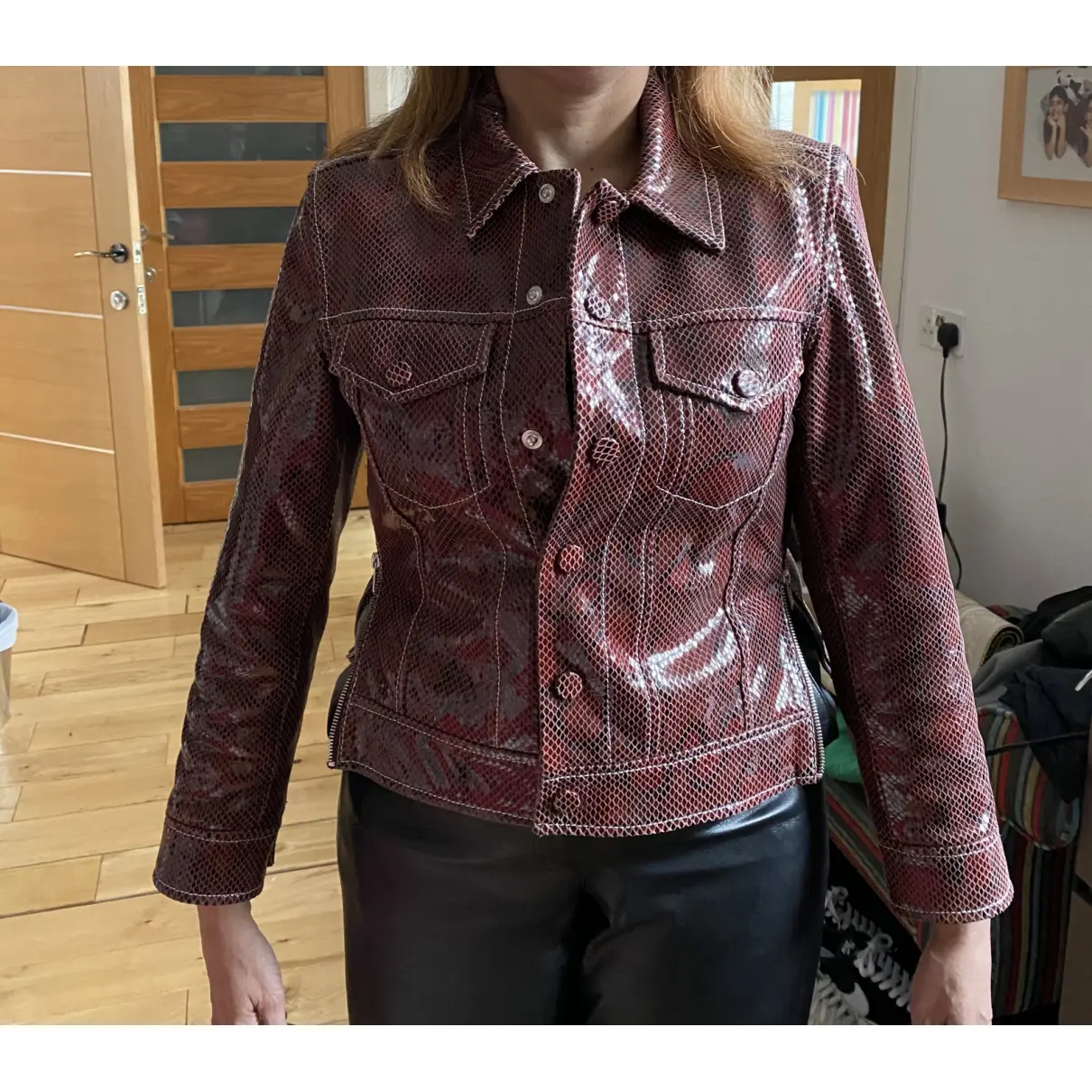 Spring Summer 2020 leather jacket Ganni