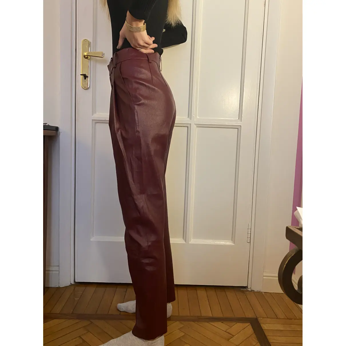 Leather straight pants SPRWMN