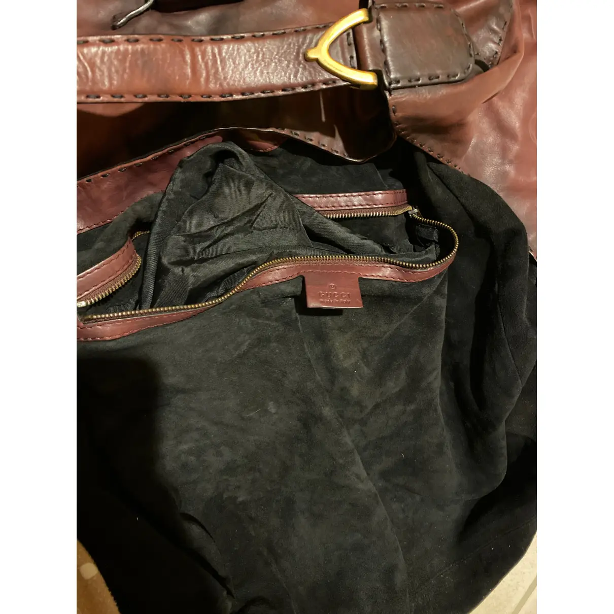 Stirrup leather handbag Gucci