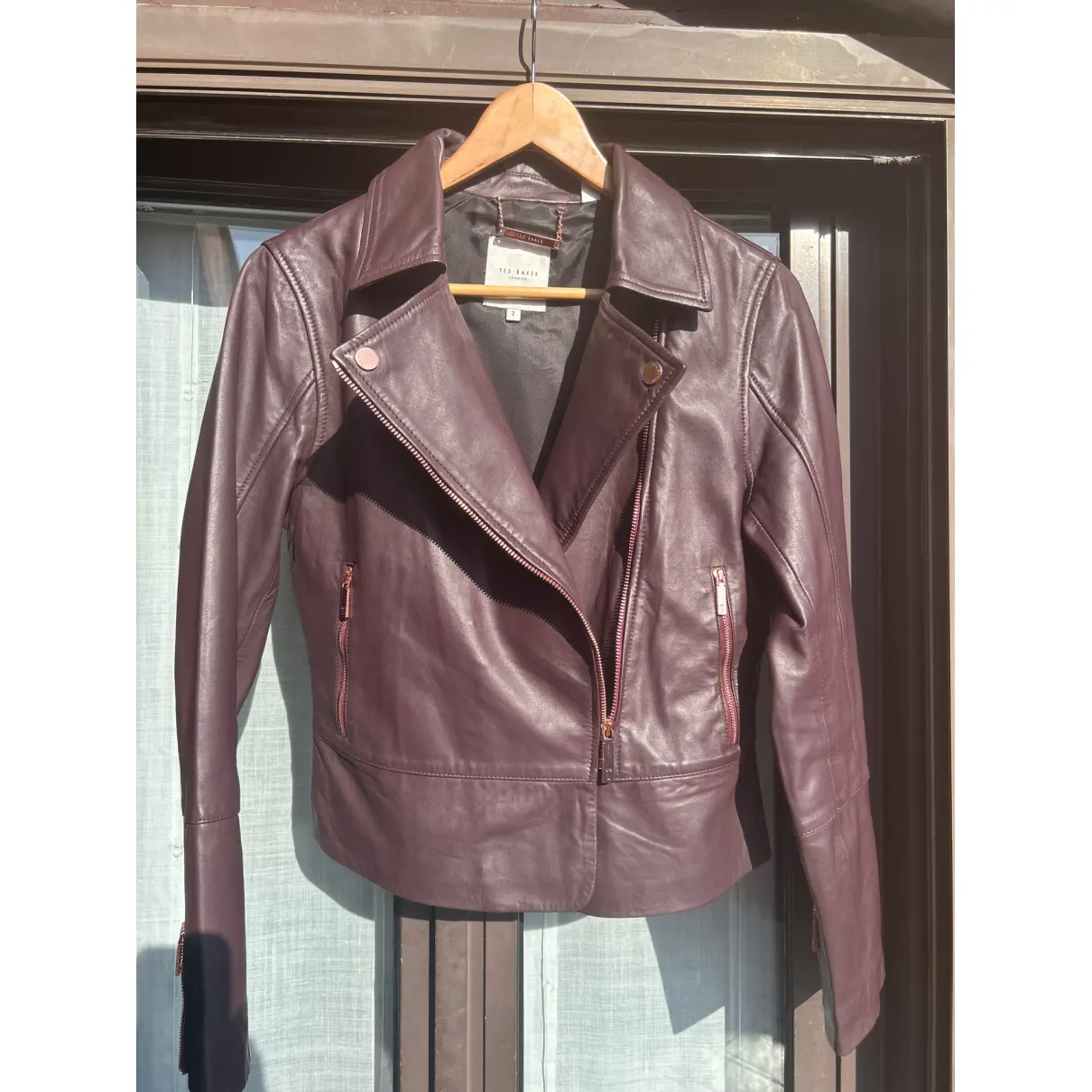 Leather biker jacket Ted Baker