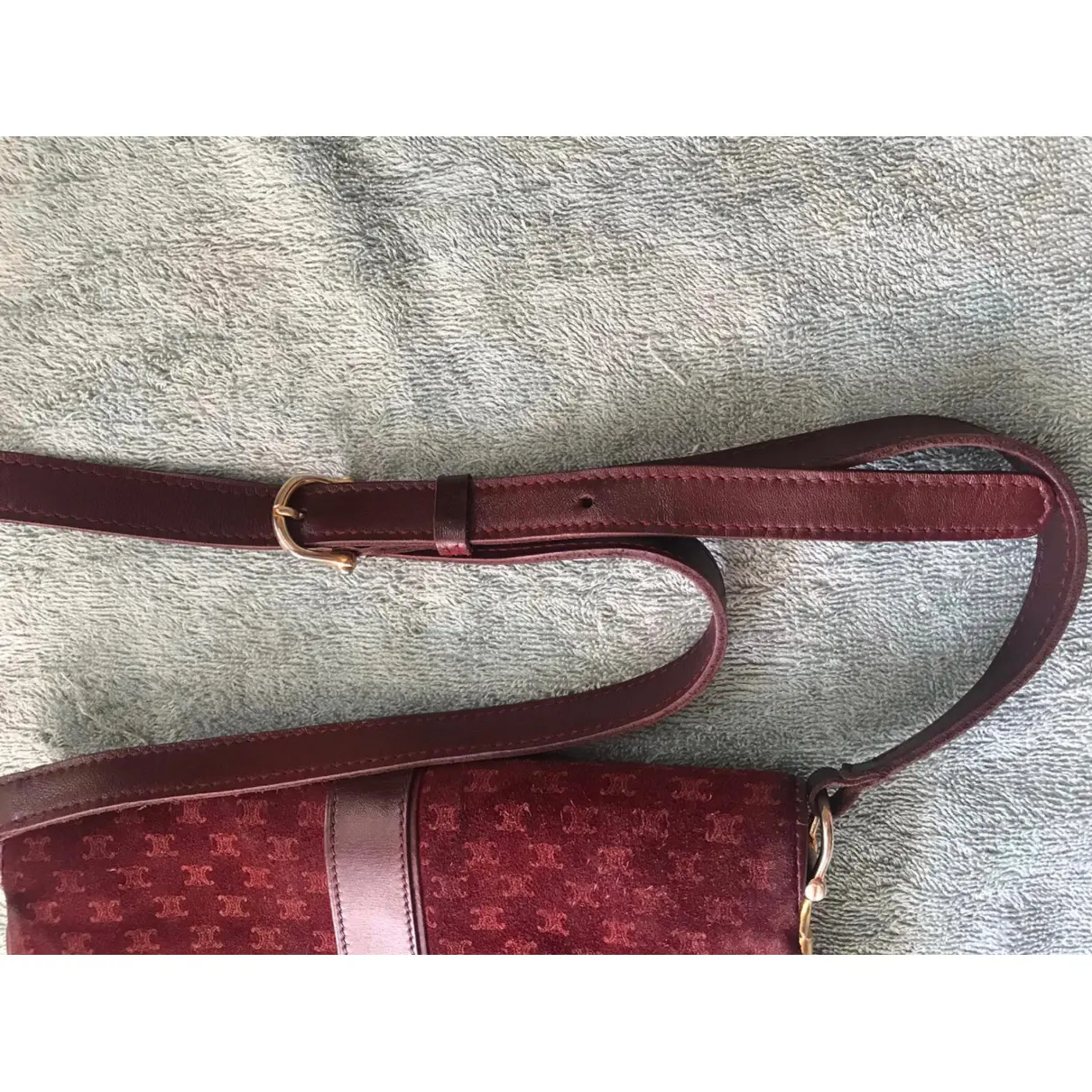 Buy Celine Triomphe Vintage leather handbag online - Vintage