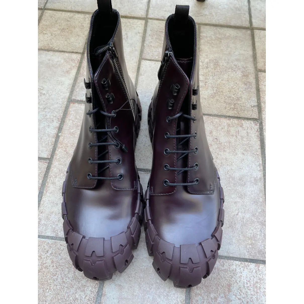 Wheel Boot leather boots Prada
