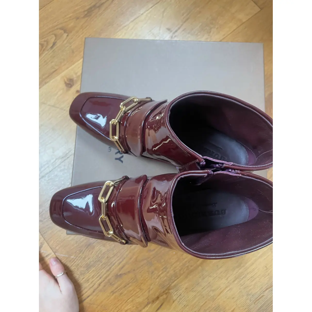 Patent leather ankle boots Burberry