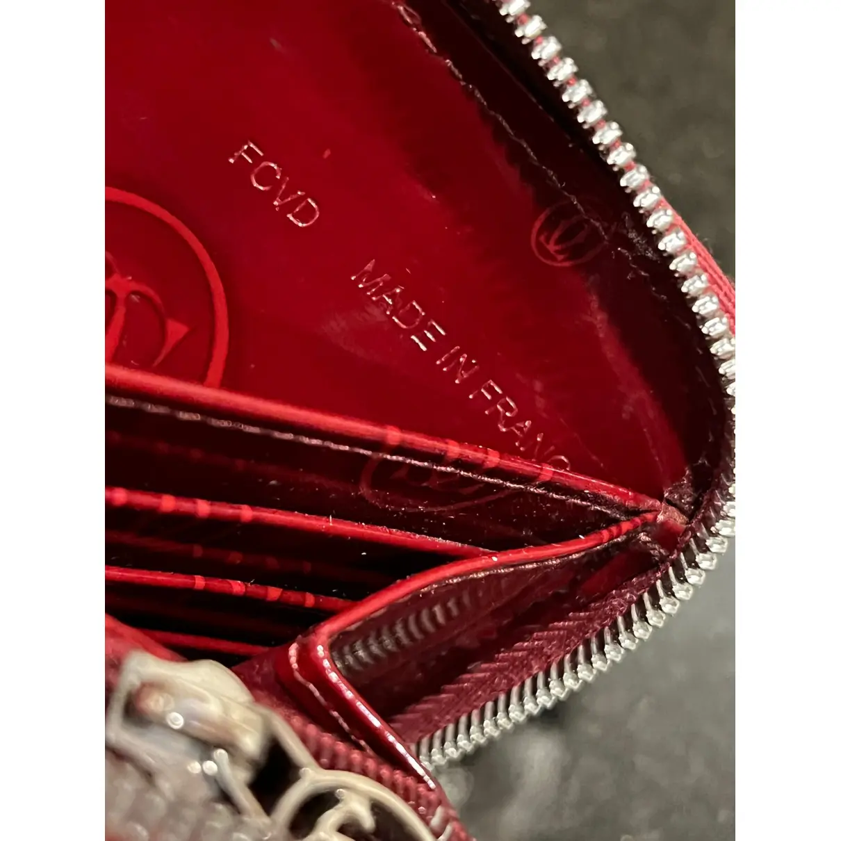 Patent leather wallet Cartier