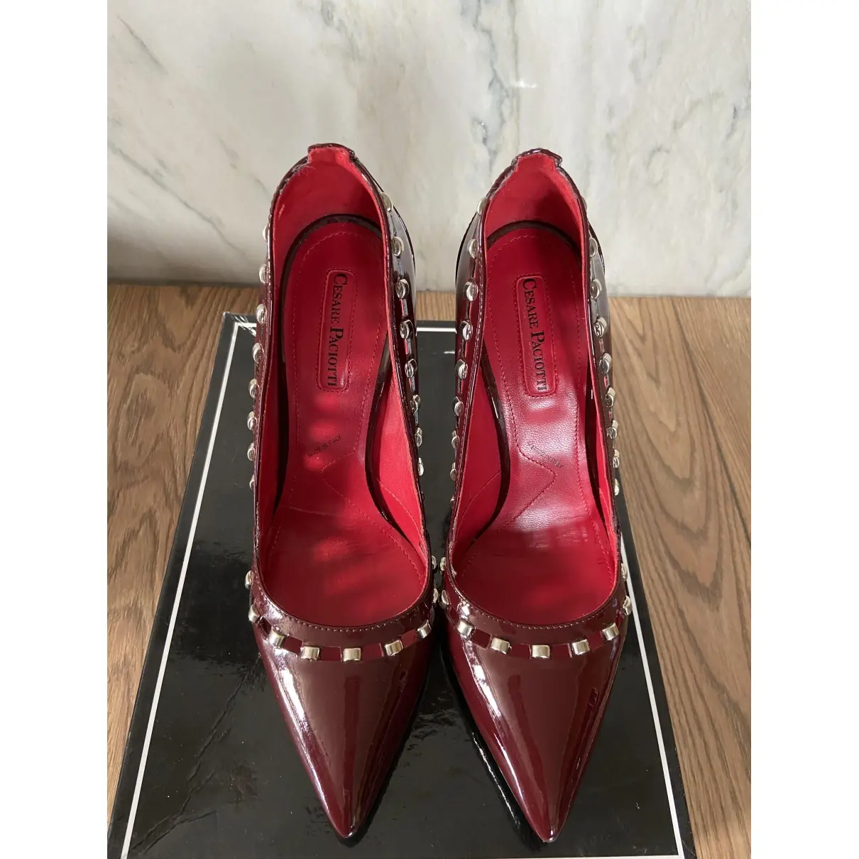 Cesare Paciotti Patent leather heels for sale