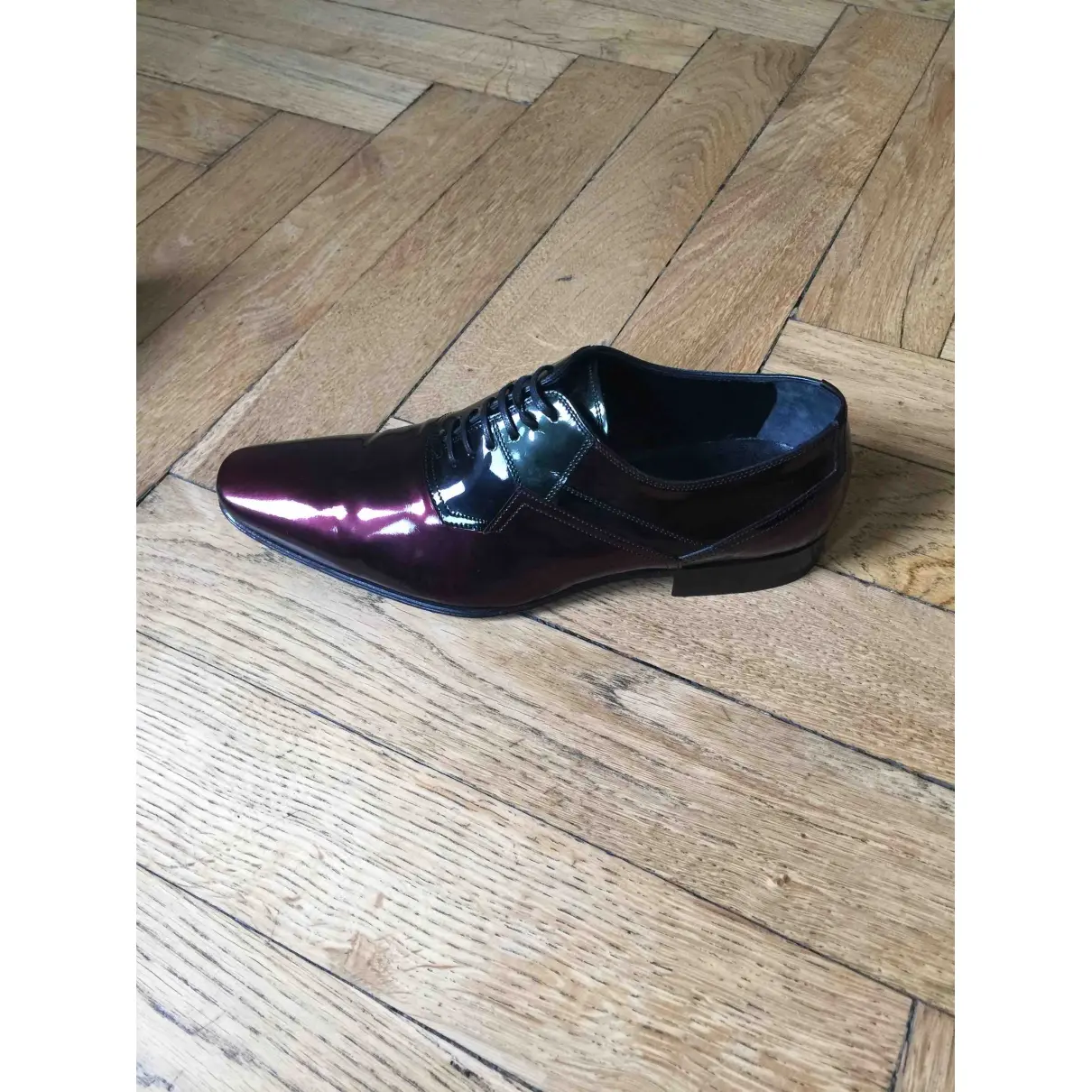 Dior Homme Patent leather lace ups for sale