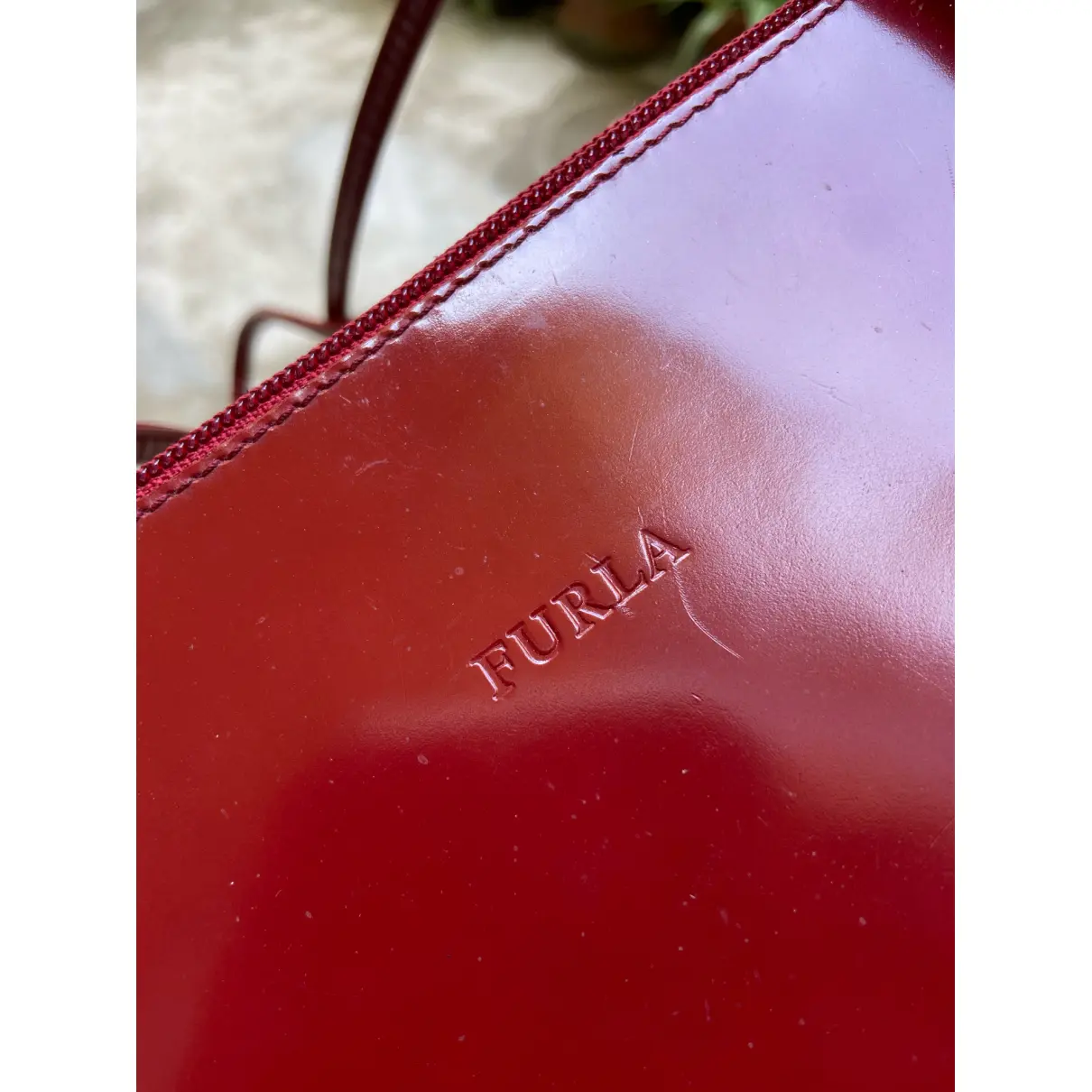 Patent leather handbag Furla - Vintage