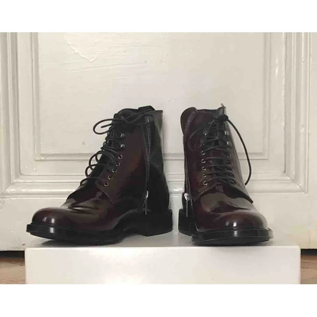 Buy Giorgio Armani Patent leather boots online