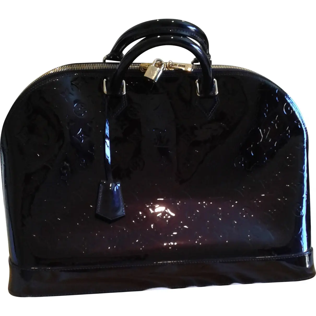 Burgundy Patent leather Handbag Alma Louis Vuitton