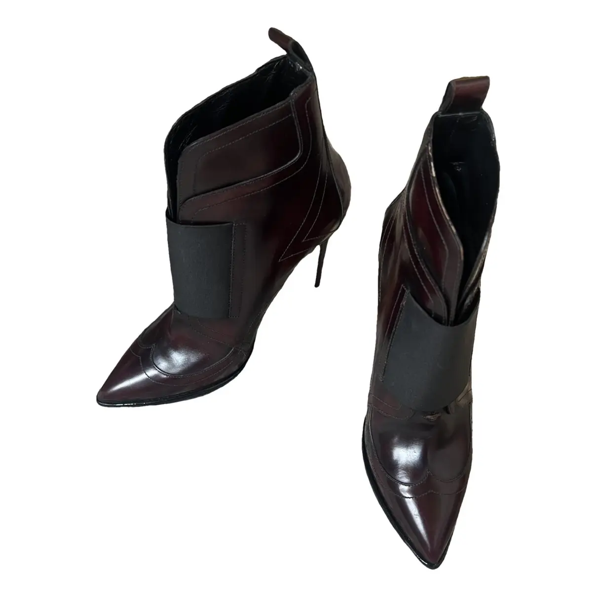Helaine patent leather ankle boots