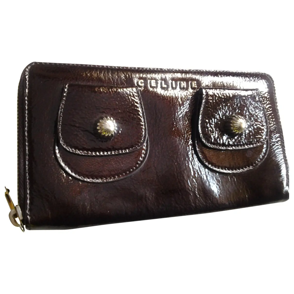 Burgundy Patent leather Wallet Celine