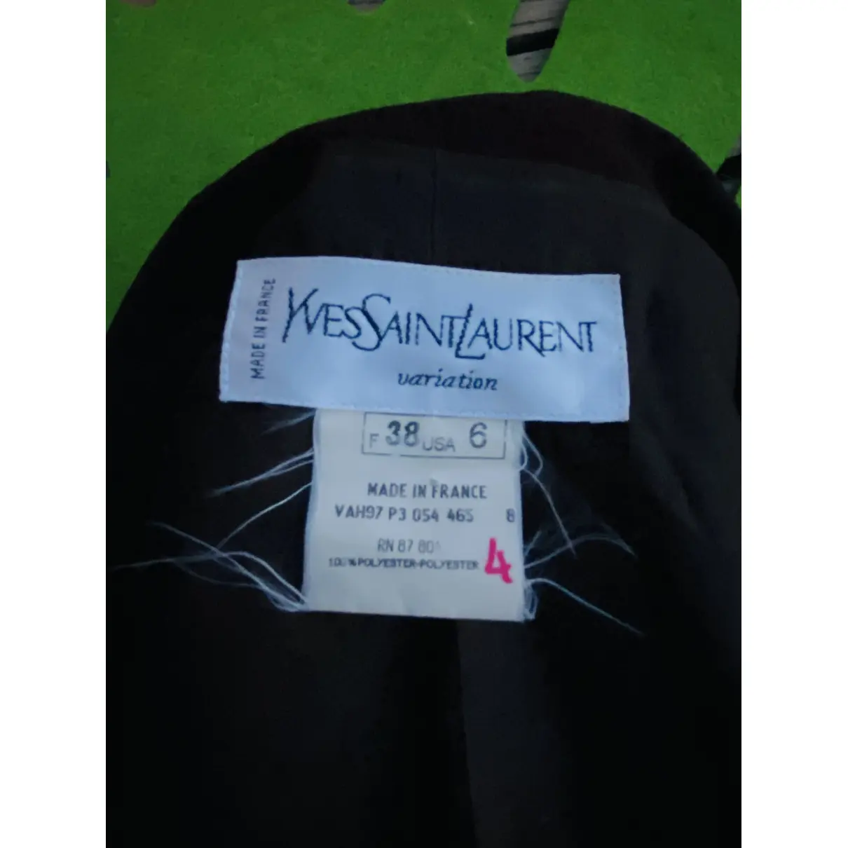 Burgundy Polyester Jacket Yves Saint Laurent - Vintage