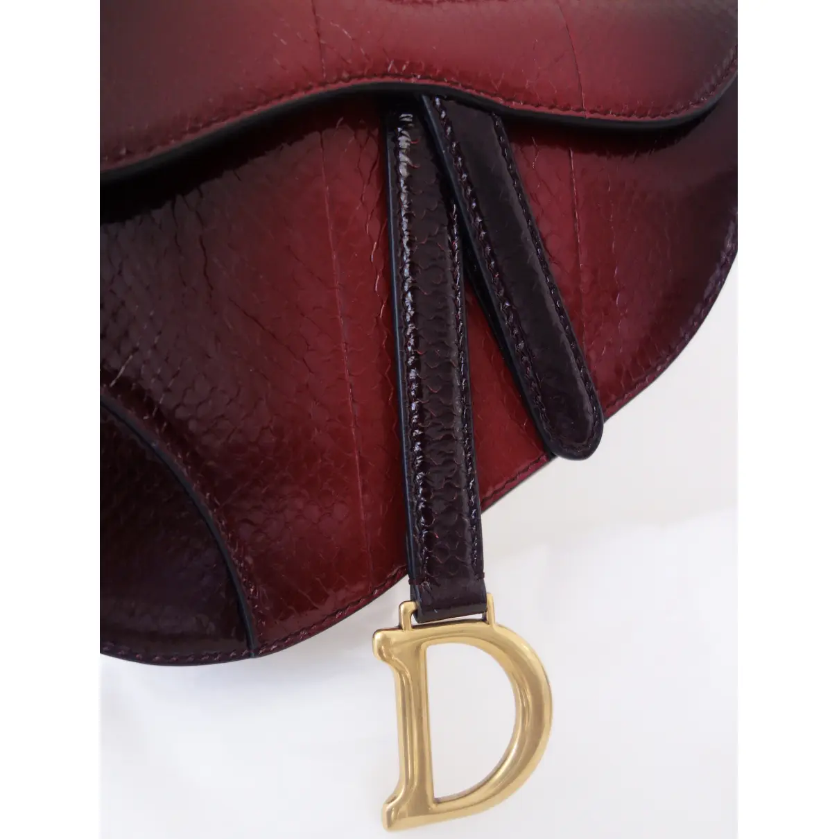 Saddle python handbag Dior