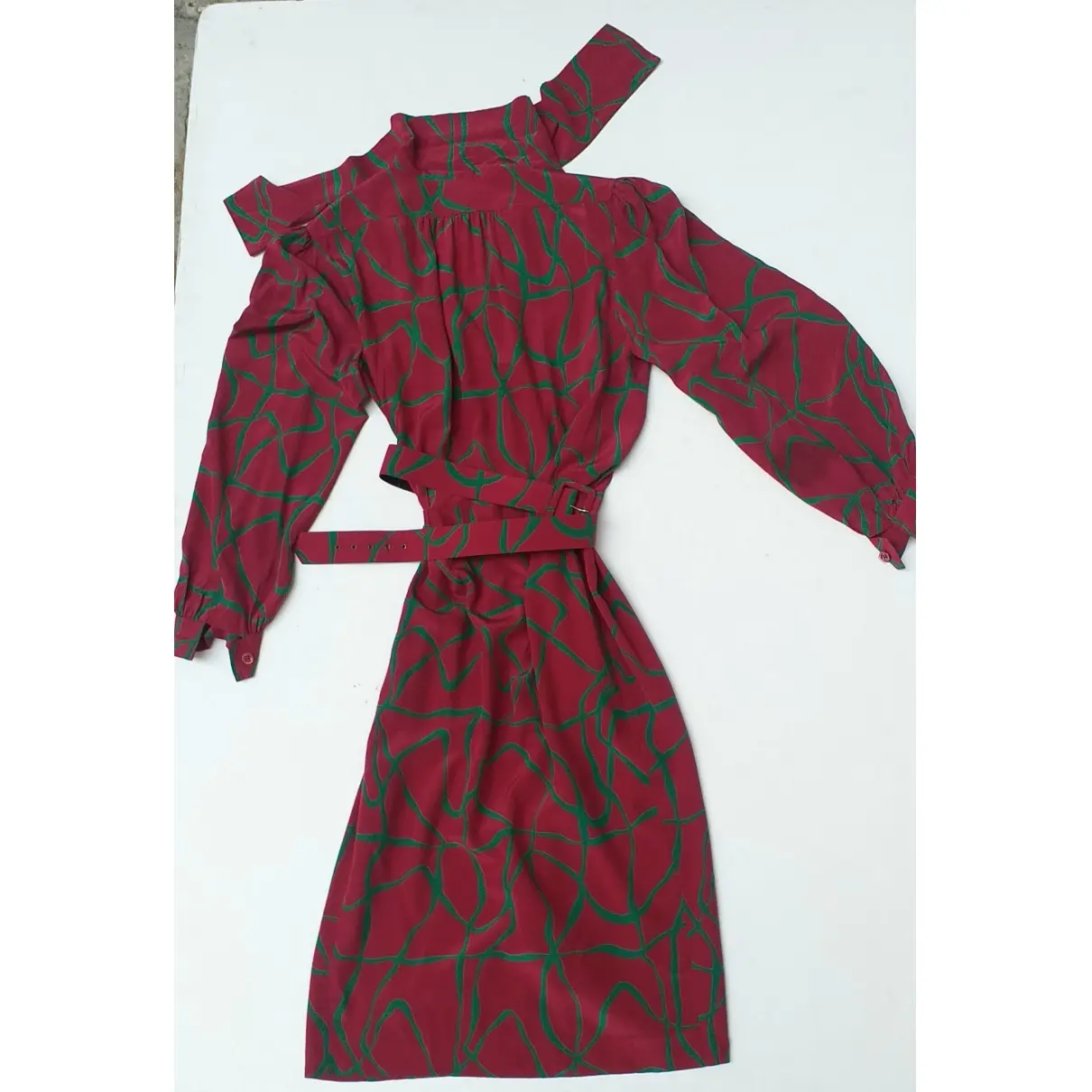 Buy Balmain Silk mid-length dress online
