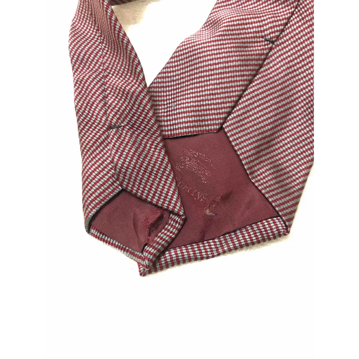 Silk tie Burberry - Vintage