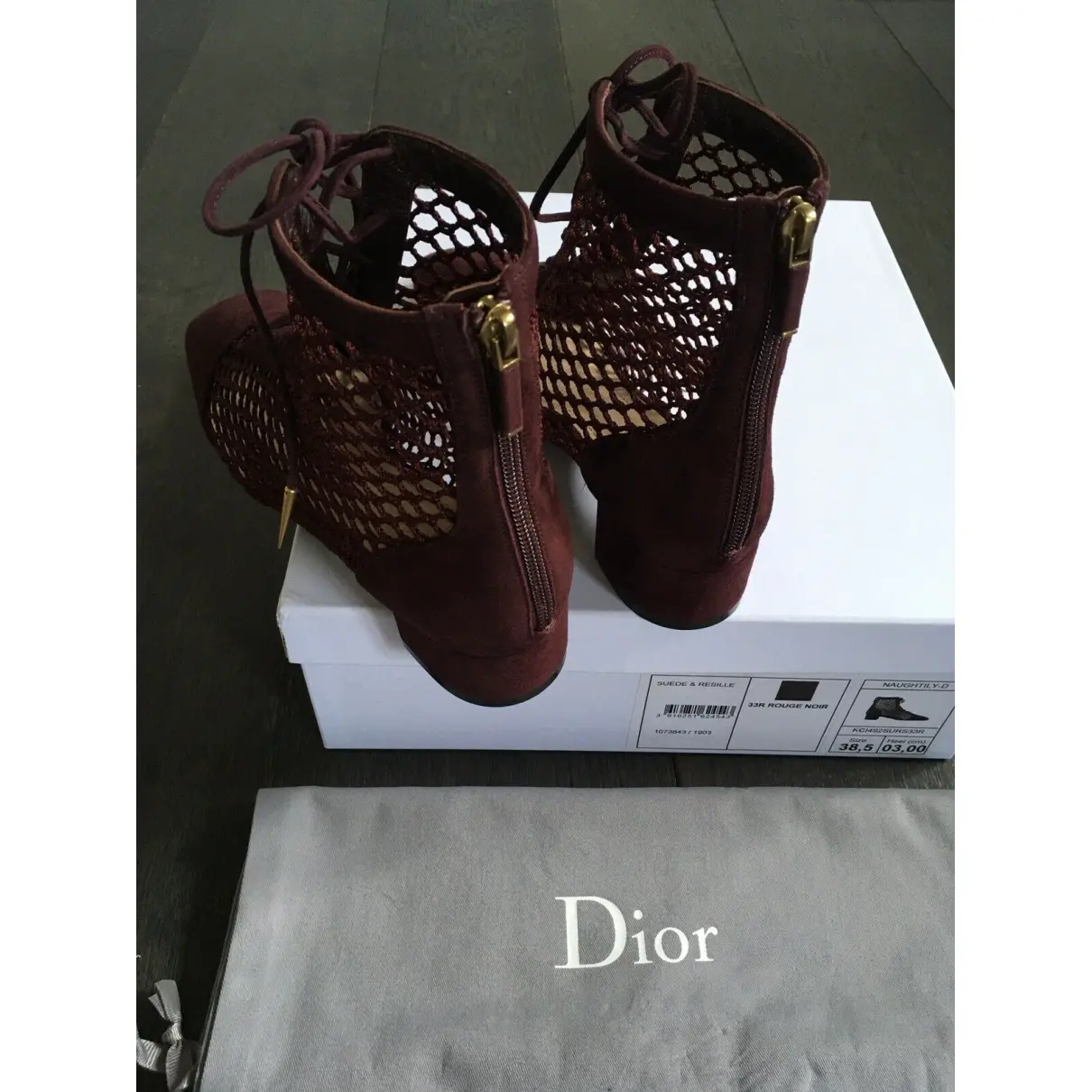 Naughtily-D lace up boots Dior