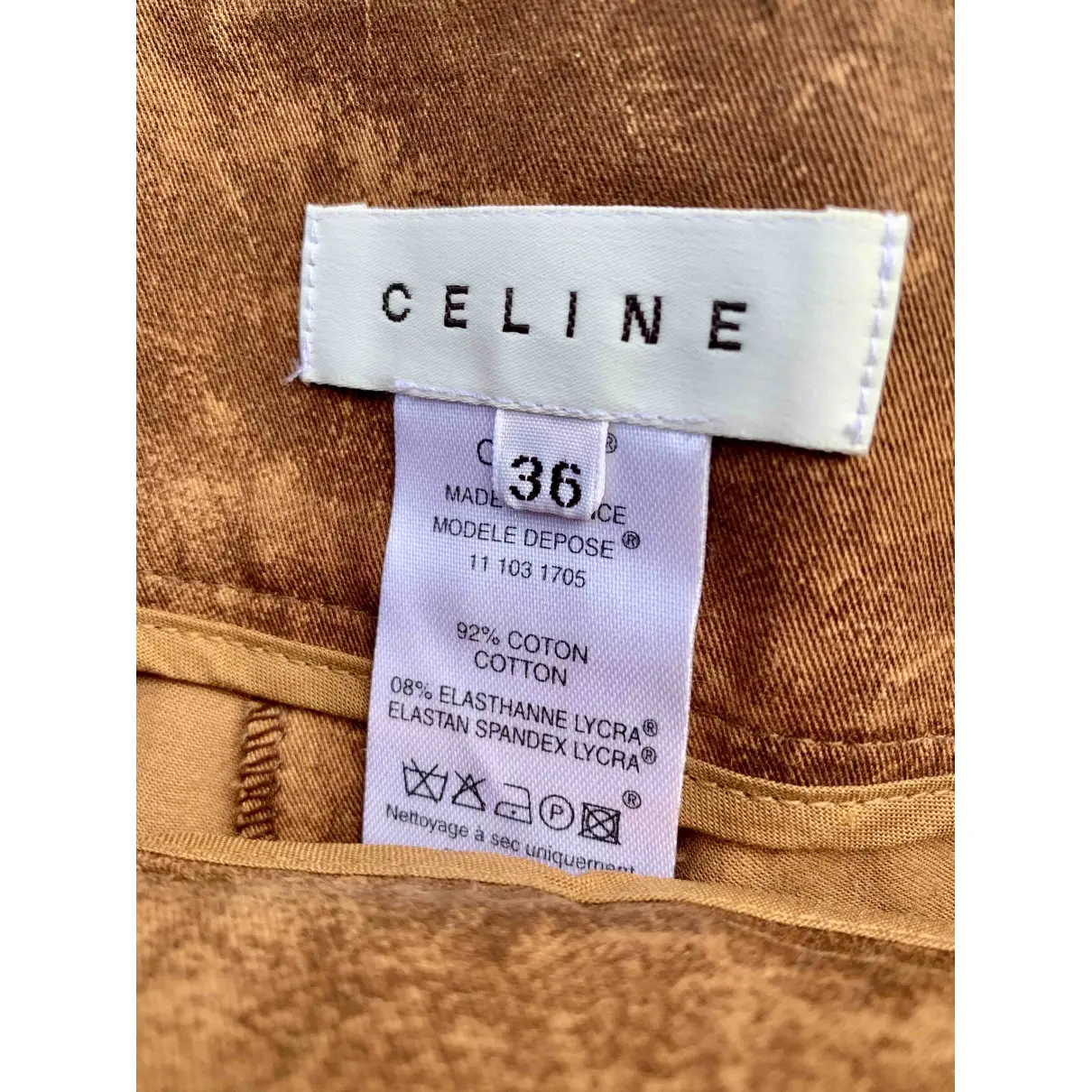 Buy Celine Camel Cotton - elasthane Shorts online