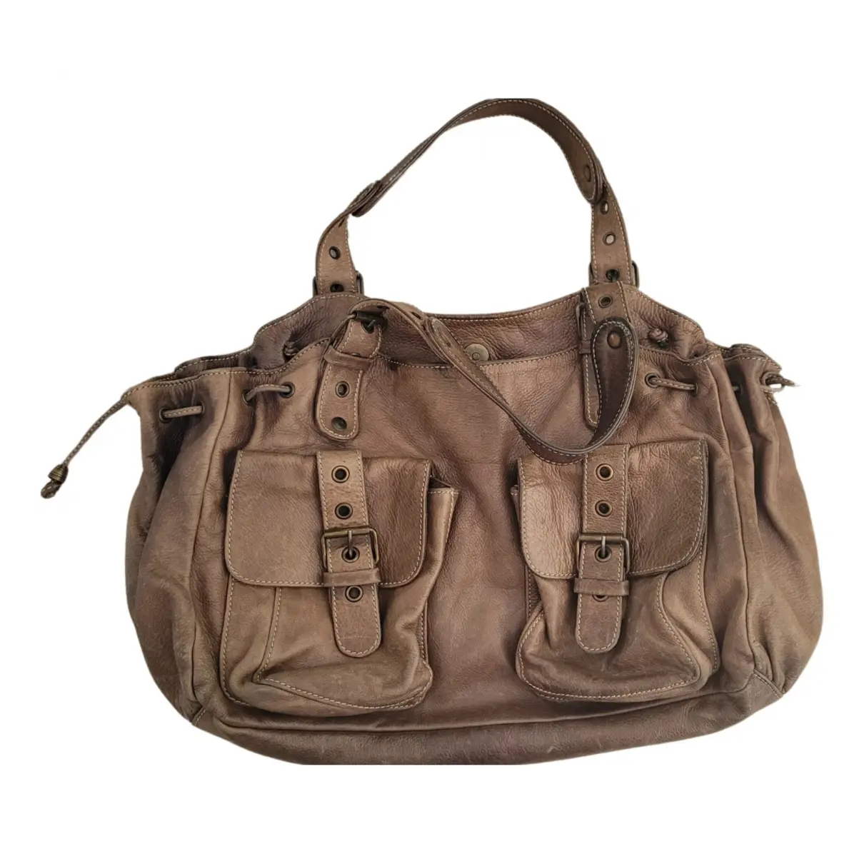 36 H leather handbag Gerard Darel