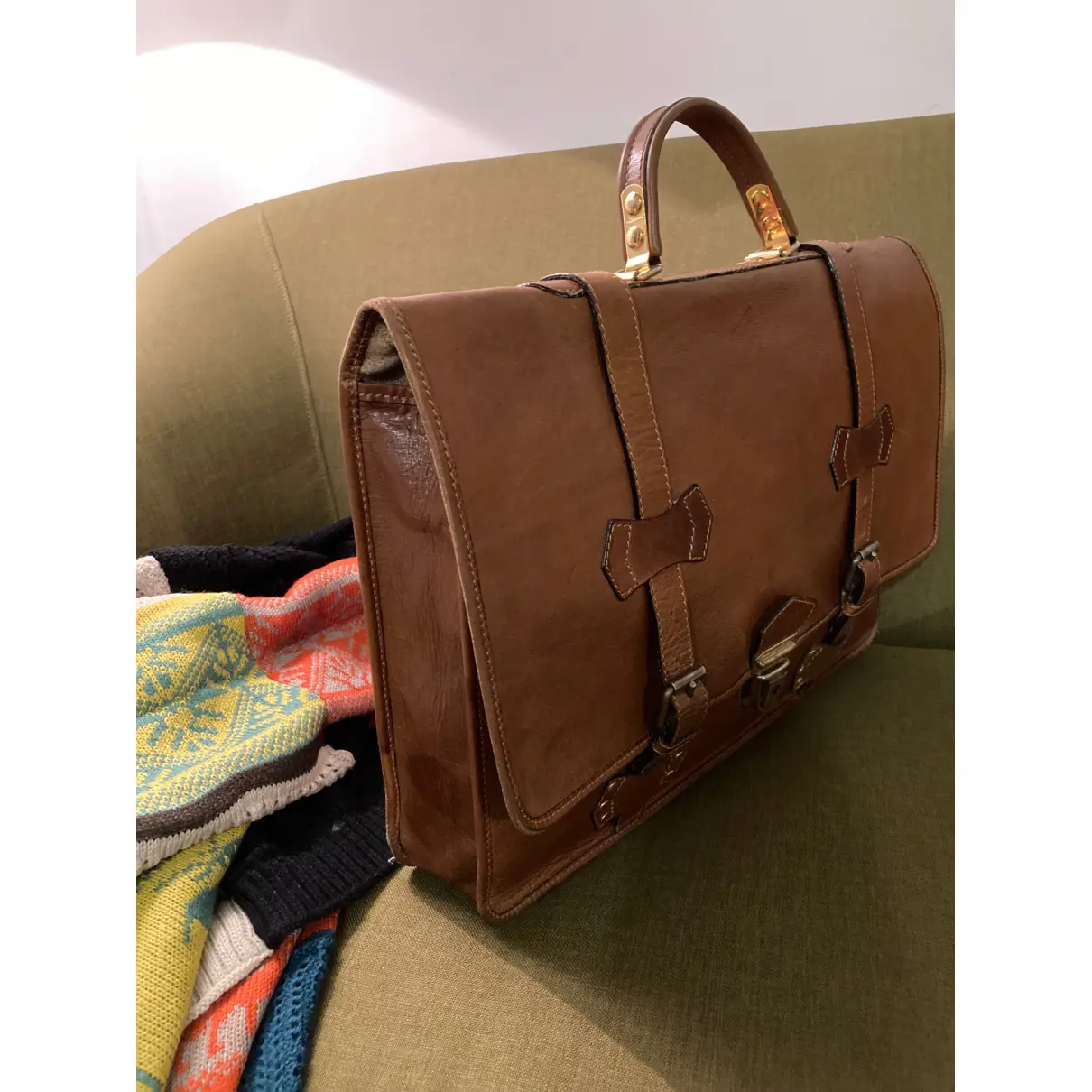Buy Aldo Tramontano Leather satchel online - Vintage