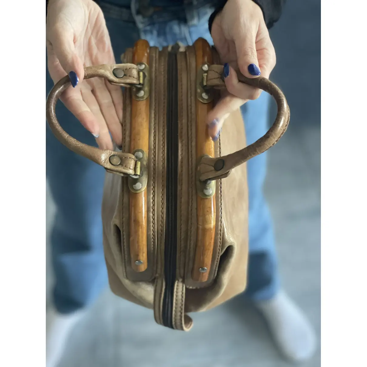 Leather handbag Aldo Tramontano - Vintage