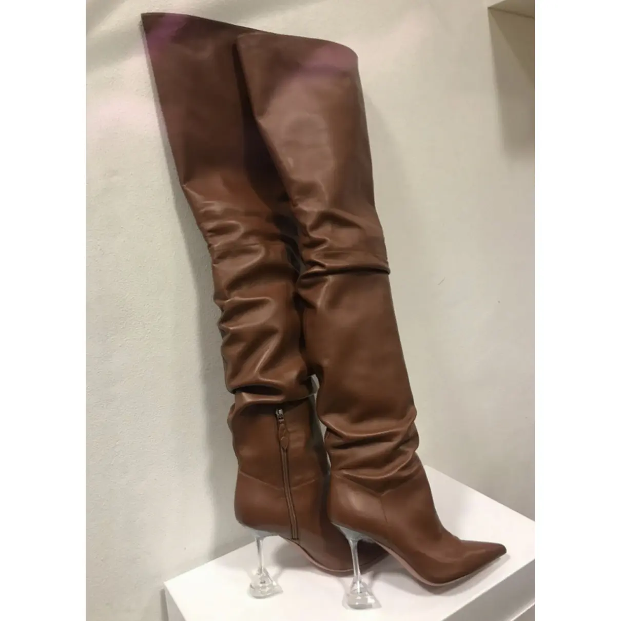 Leather boots AMINA MUADDI