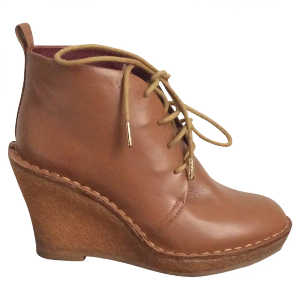 Camel Leather Ankle boots Marc Jacobs