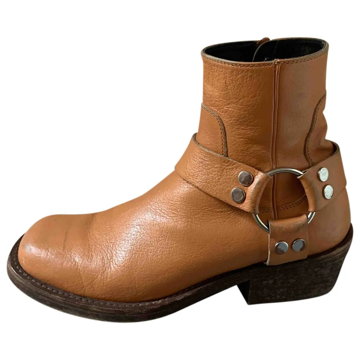 Leather cowboy boots Balenciaga