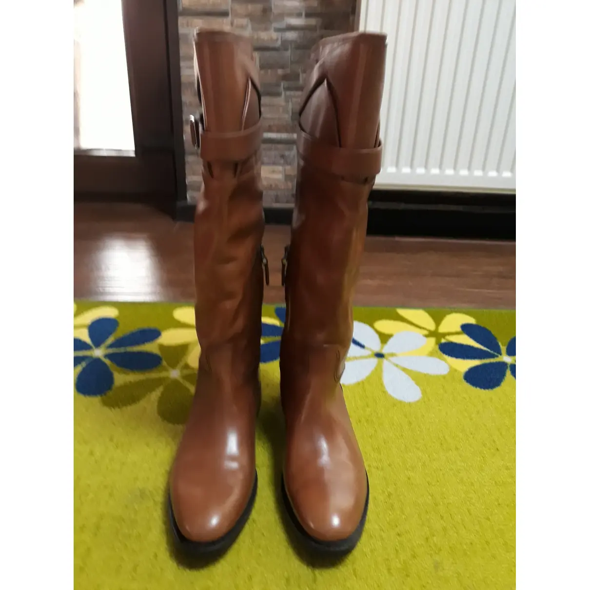 Leather wellington boots Bally