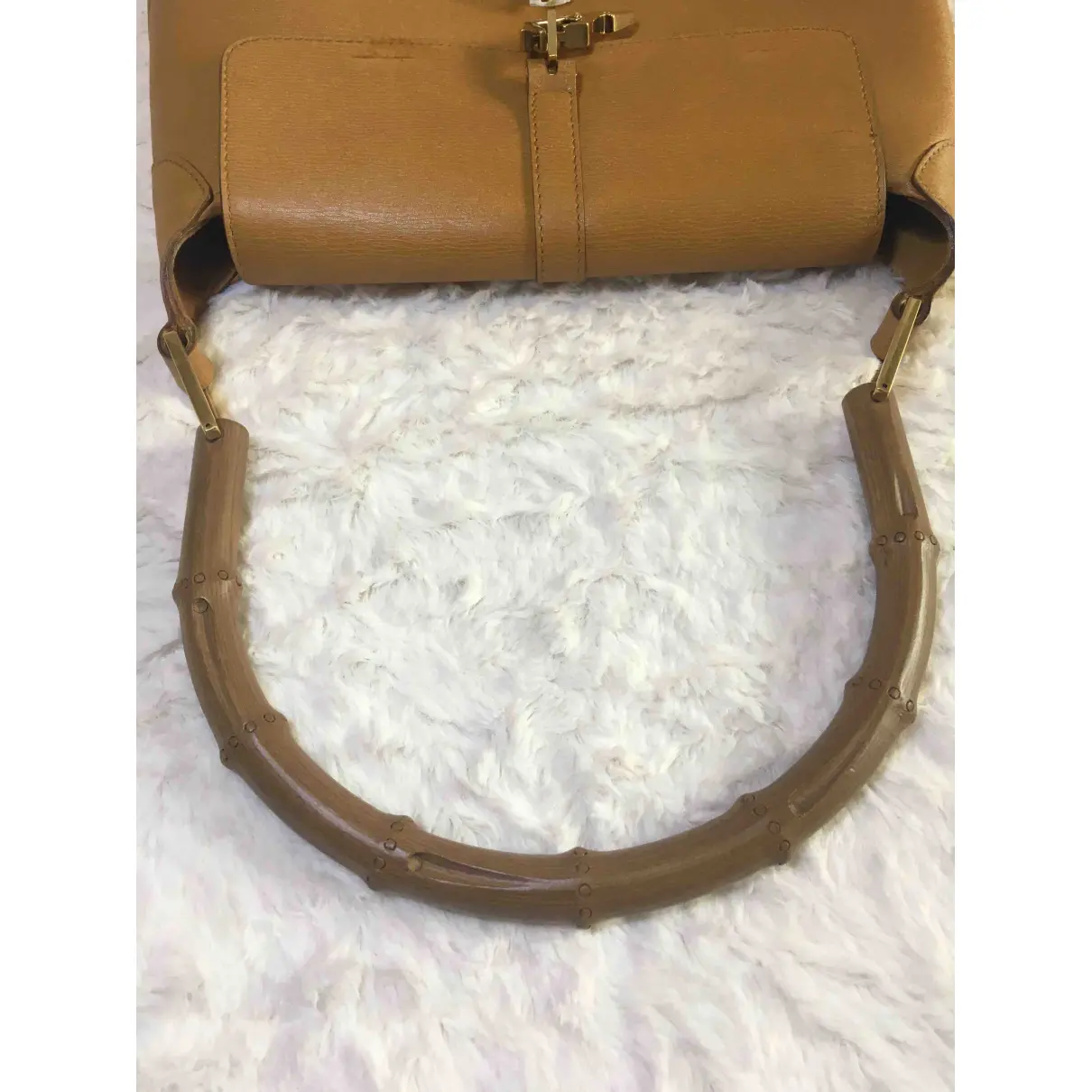 Bamboo leather handbag Gucci - Vintage