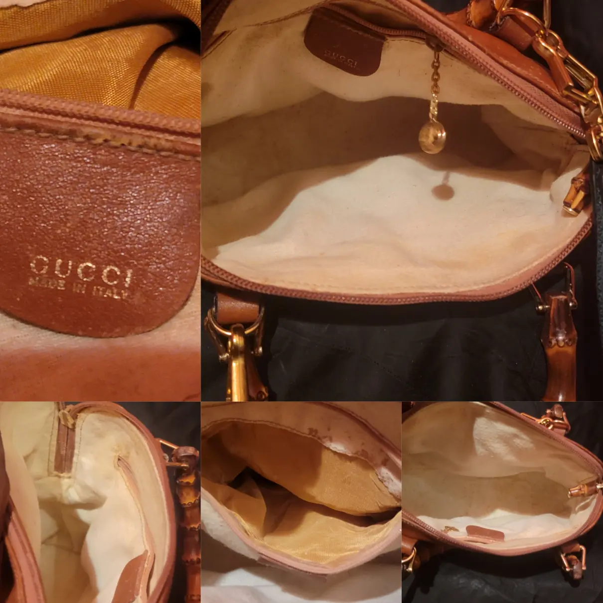 Bamboo Top Handle leather handbag Gucci - Vintage