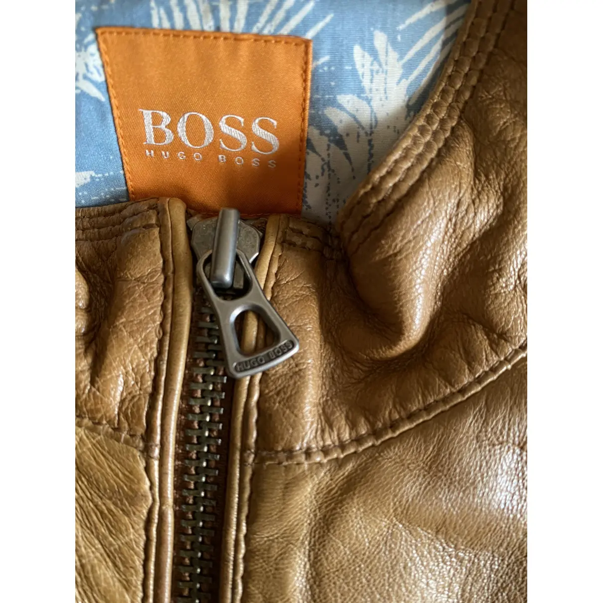 Leather jacket Boss Orange