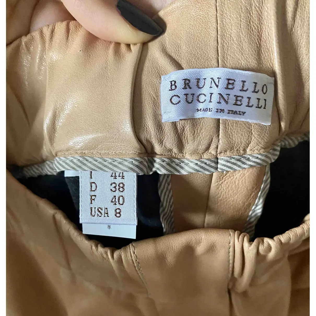 Buy Brunello Cucinelli Leather shorts online