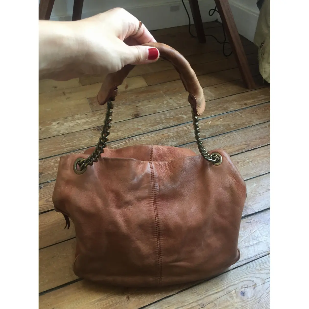 Vanessa Bruno Caprice leather handbag for sale