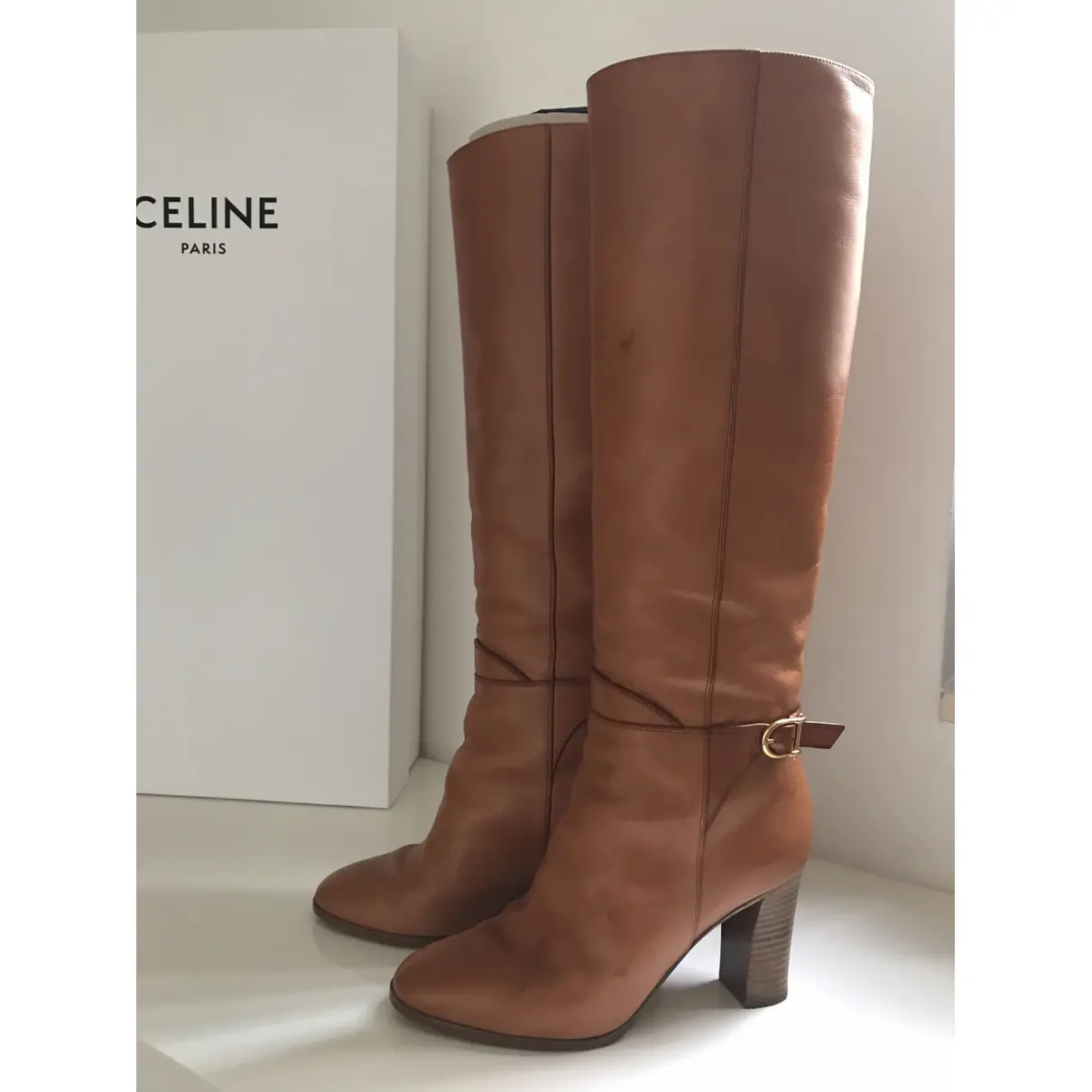 Claude leather boots Celine