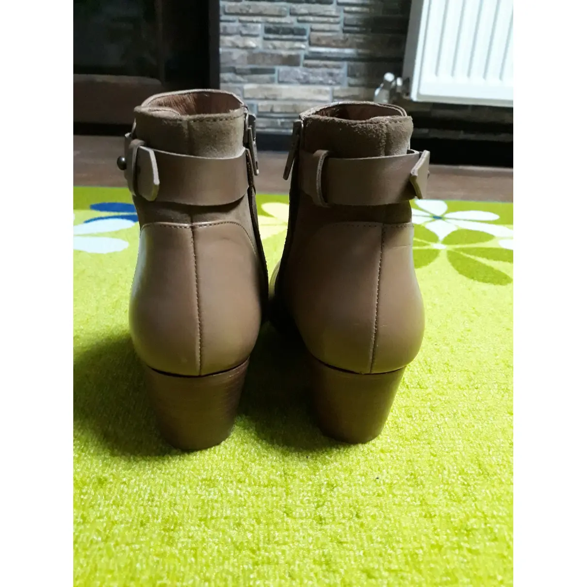 Leather mocassin boots Comptoir Des Cotonniers