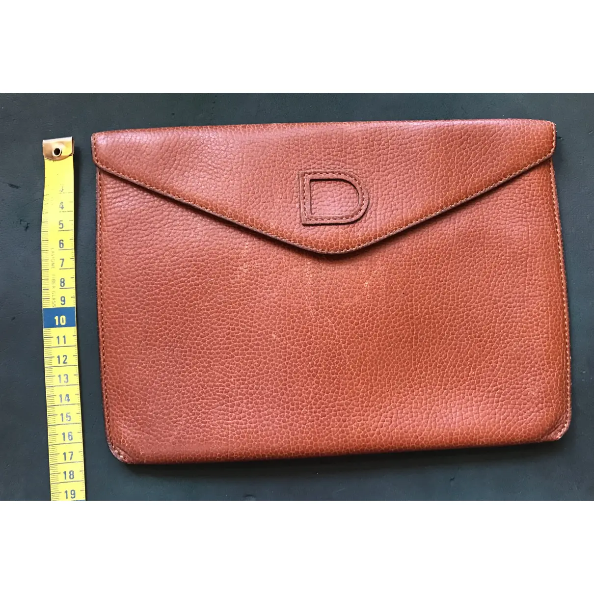 Leather clutch bag Delvaux