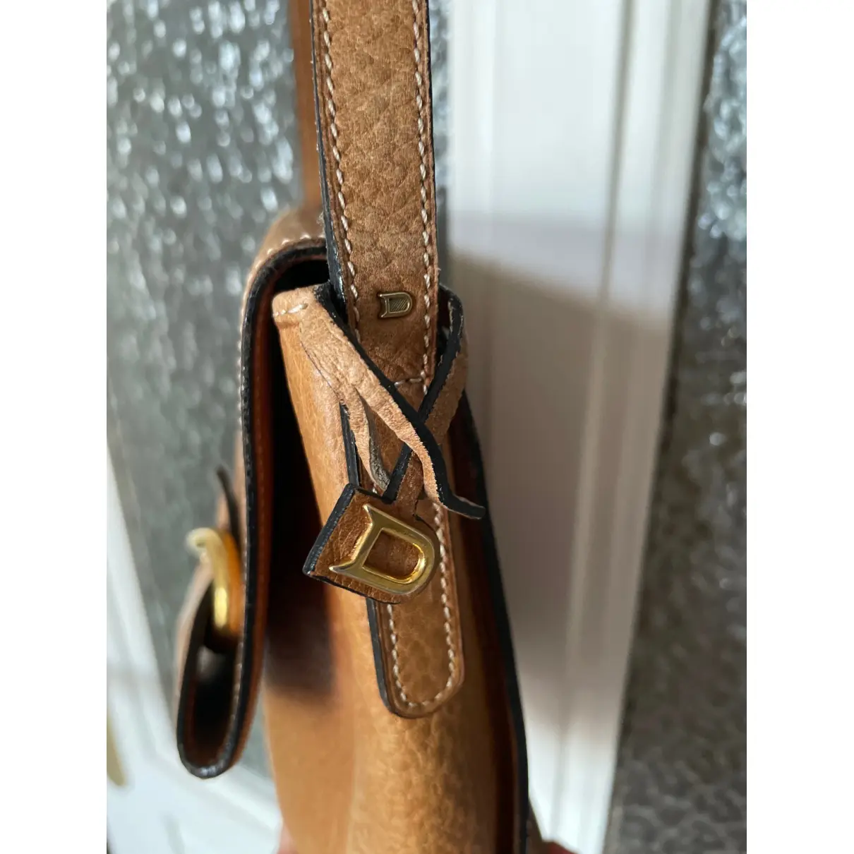 Leather handbag Delvaux - Vintage