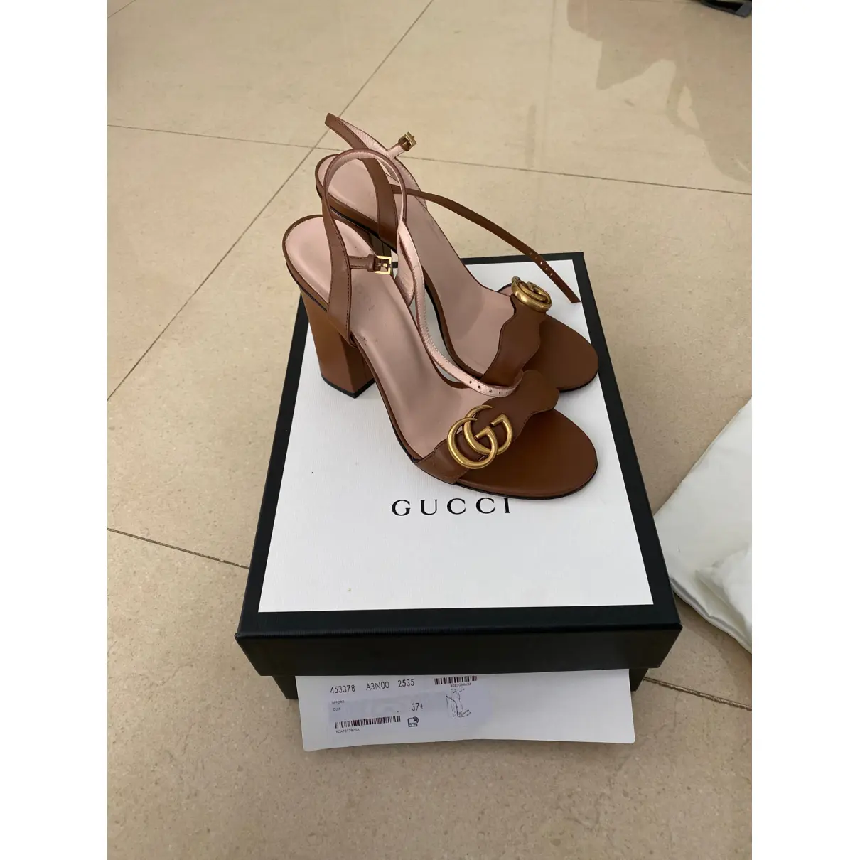 Buy Gucci Double G leather sandals online