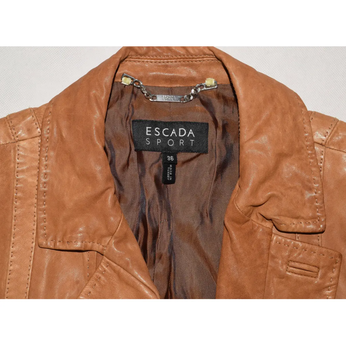 Buy Escada Leather biker jacket online