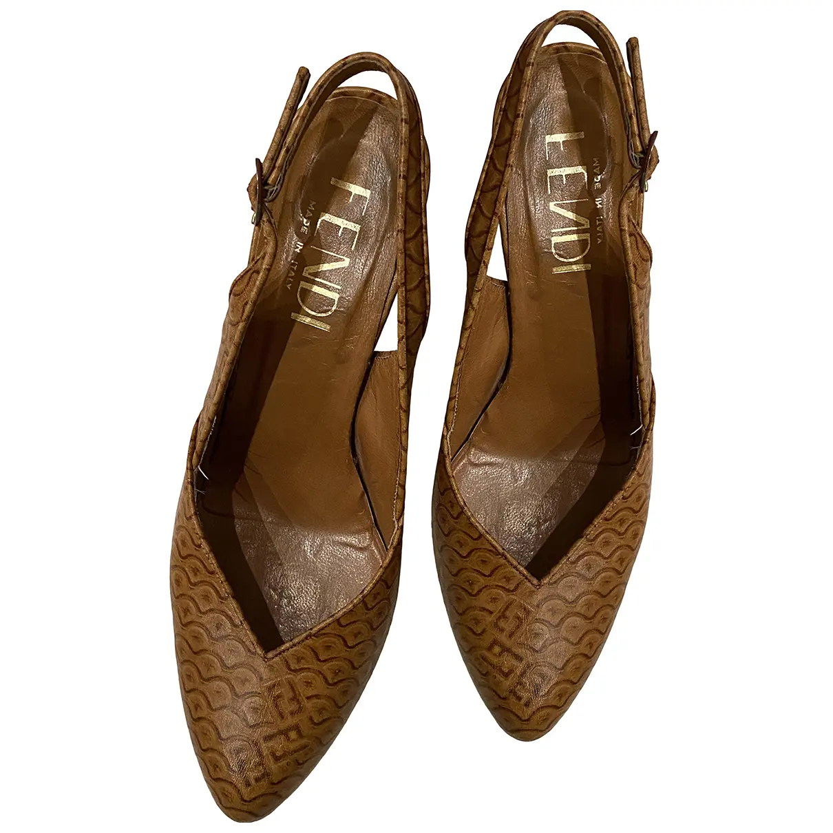 Leather heels Fendi - Vintage