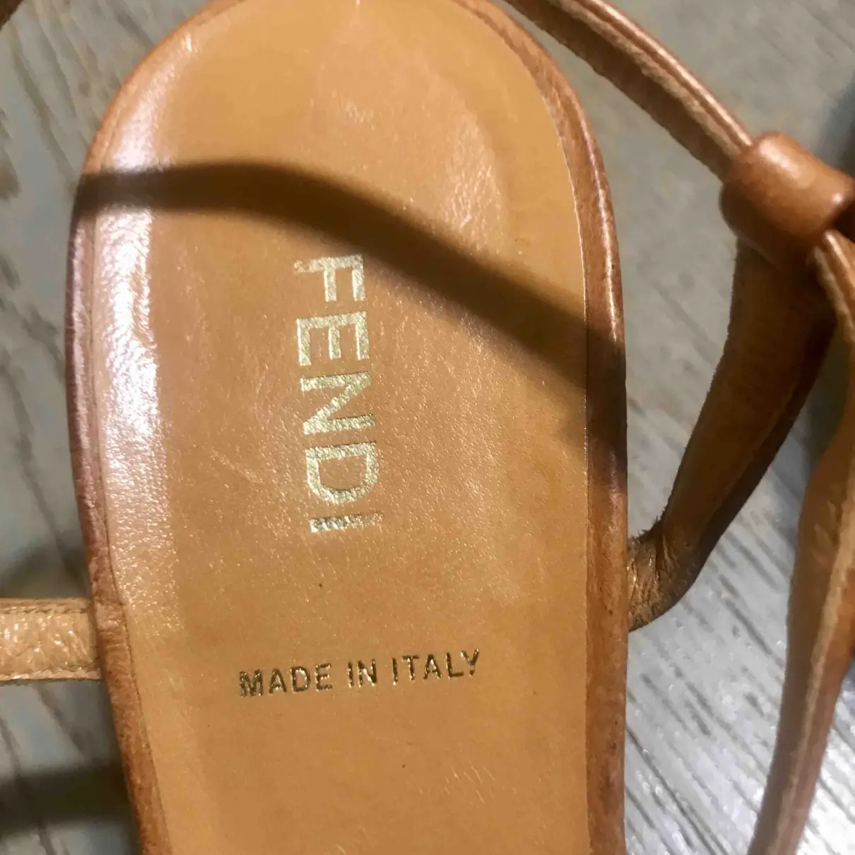 Leather sandals Fendi