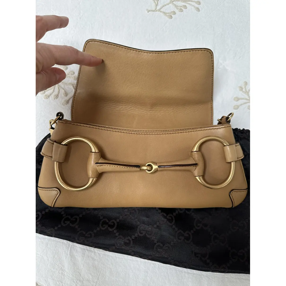 Horsebit 1955 Chain leather handbag Gucci