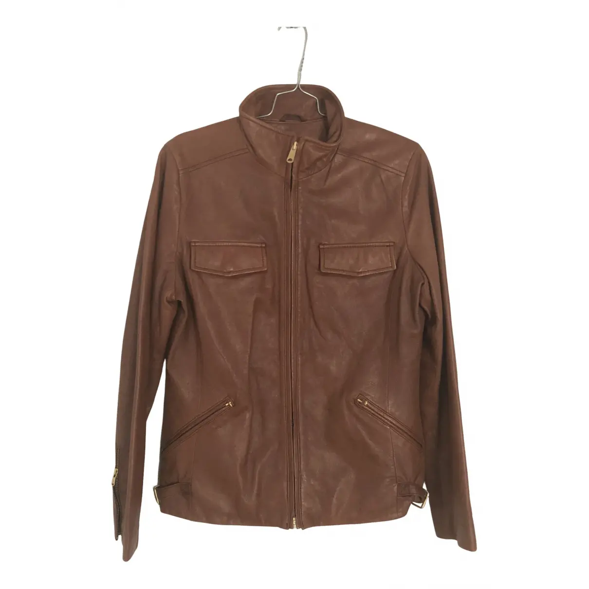 Leather biker jacket Kenneth Cole