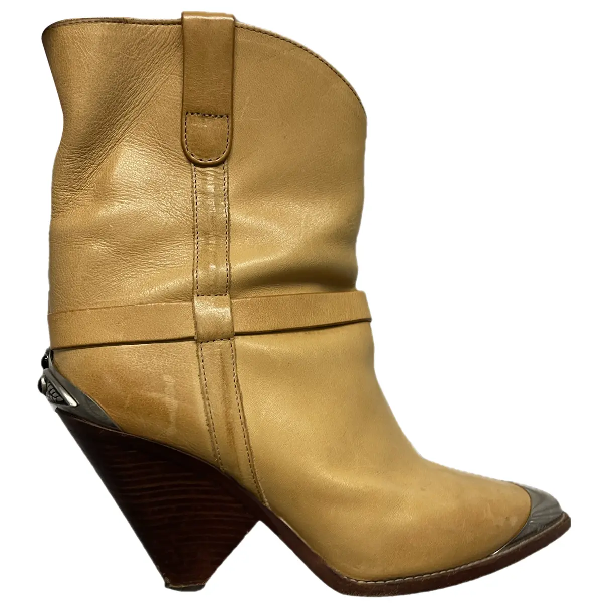 Lamsy leather western boots
