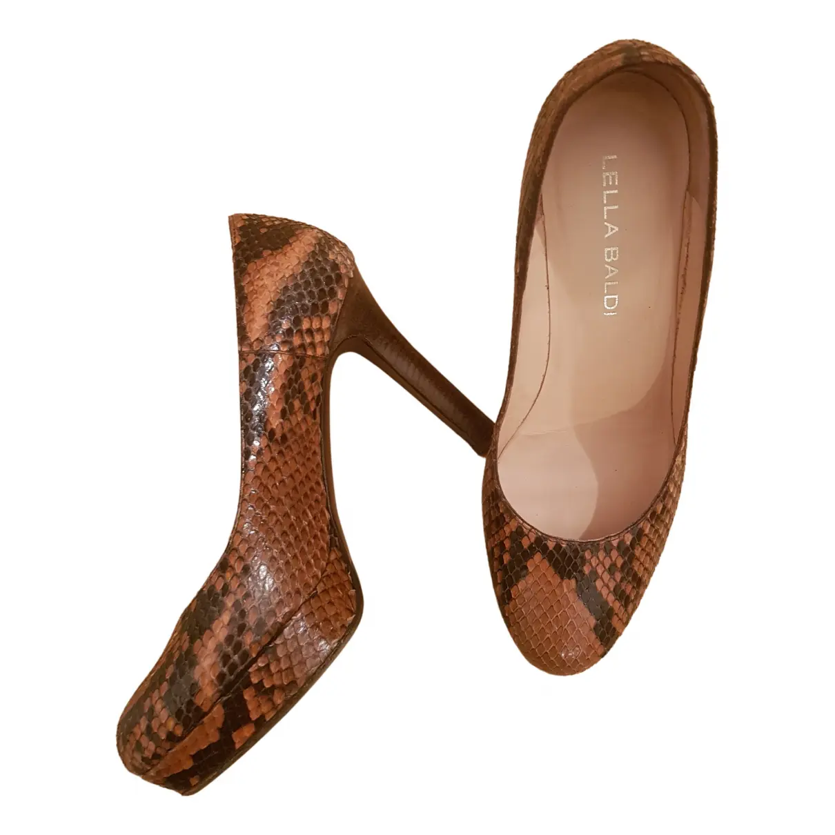 Leather heels Lella Baldi