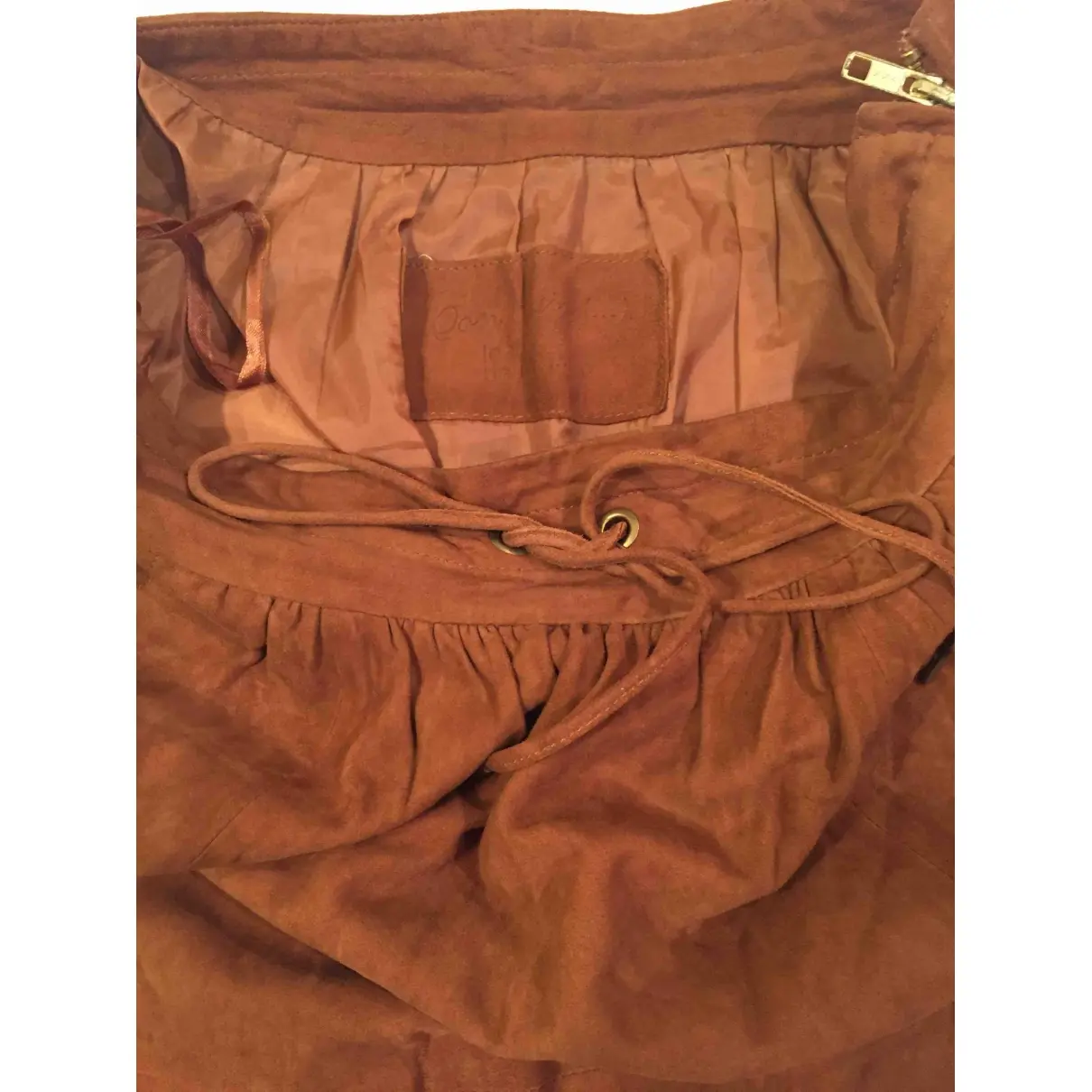 Buy Les Petites Leather mid-length skirt online
