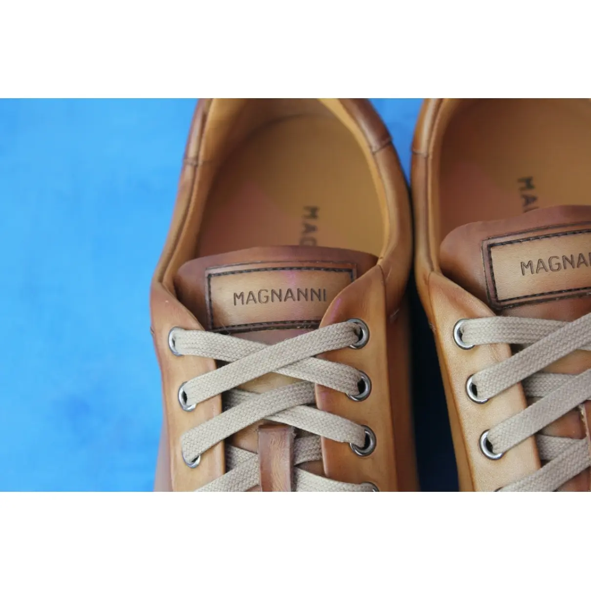 Magnanni Leather low trainers for sale